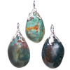 Pendentif pierre gemme Bloodstone (heliotrope) --±1.5-3cm
