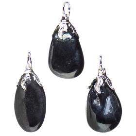 Pendentif pierre gemme Hematite --±1.5-3cm