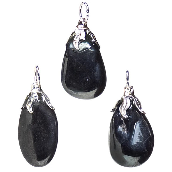 Pendentif pierre gemme Hematite --±1.5-3cm