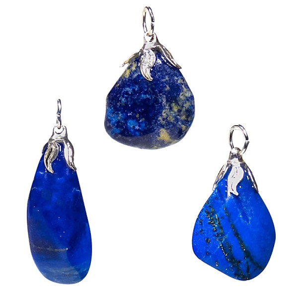 Pendentif pierre gemme Lapis Lazuli --±1.5-3cm