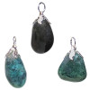 Pendentif pierres gemme Agate mousse --±1.5-3cm