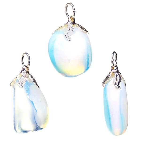 Pendentif pierre gemme Opalite --±1.5-3cm