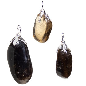 Pendentif pierre gemme Quartz fumé --±1.5-3cm