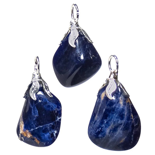 Pendentif pierre gemme Sodalite -- ±1.5-3cm