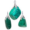 Pendentif pierre gemme Malachite --±1.5-3cm