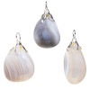 Pendentif pierre gemme Agate grise --±1.5-3cm