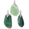 Pendentif pierres gemme Aventurine verte --±1.5-3cm