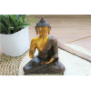 Statuette Bouddha Abhaya Mudra en Laiton orange antique 20 cm