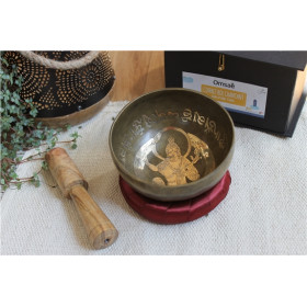 Coffret Bol Chantant Traditionnel Gravure Tara Diamètre 12 cm