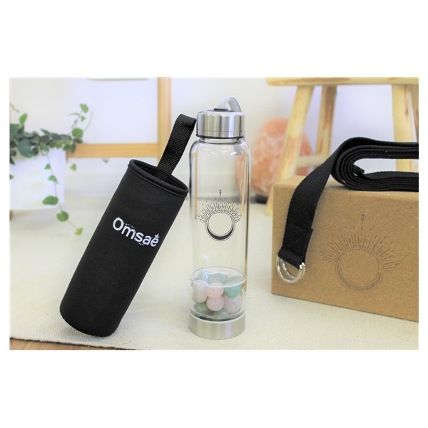 Bouteille en verre Pierres Roulées Sérénité