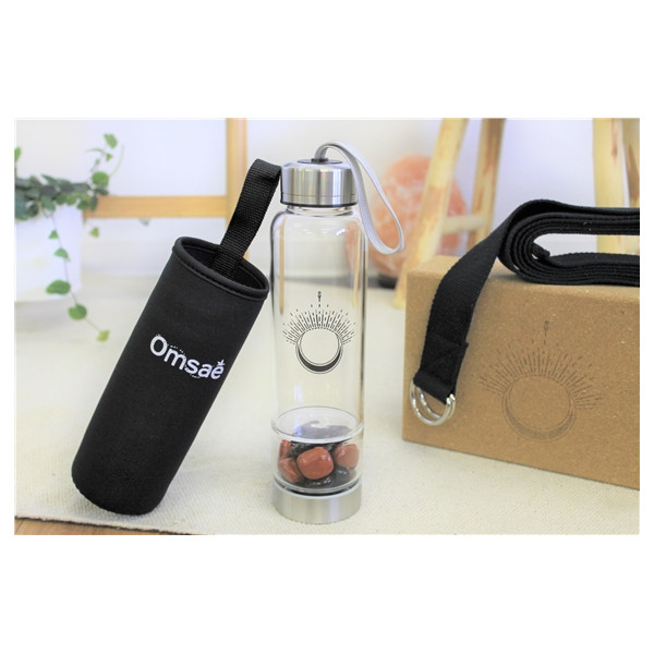 Bouteille en verre Pierres roulées Vitalité