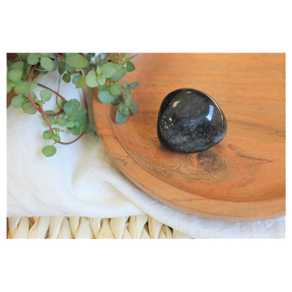 Pierre roulée Obsidienne Noire Taille L