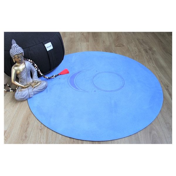 Tapis de Méditation Rond Bleu
