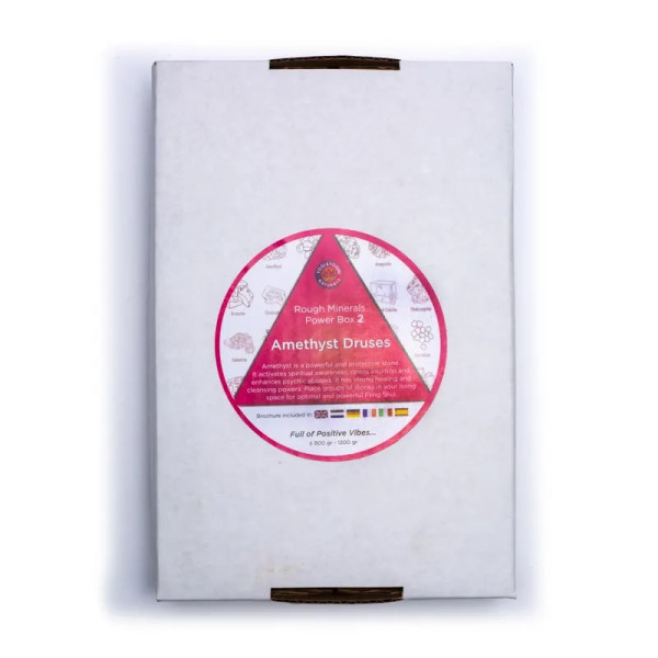 Power box 2 druses d'améthyste curatif -- ±800–1000 g