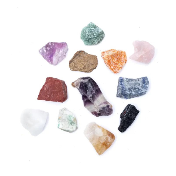 Power Box 19 Mélange de pierres précieuses brutes -- ± 700-900 g