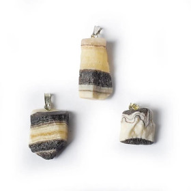 Pendentif pierre précieuse  onyx zèbre brute -- ±2.5cm