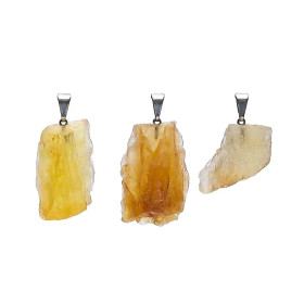 Pendentif Fluorite jaune brute -- ± 2.5cm