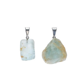 Pendentif Topaze Bleue Brute -- ± 1.5 cm – 3 cm