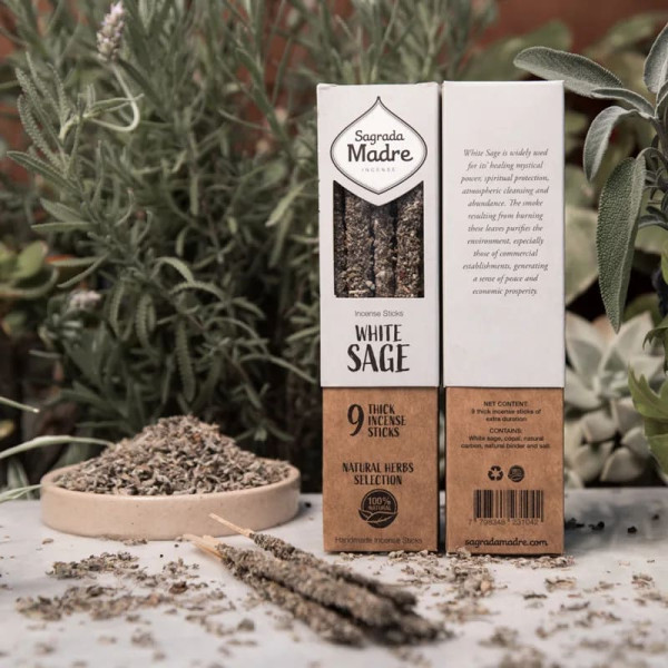 Sagrada Madre Encens aux herbes  Sauge Blanche -- ±44g