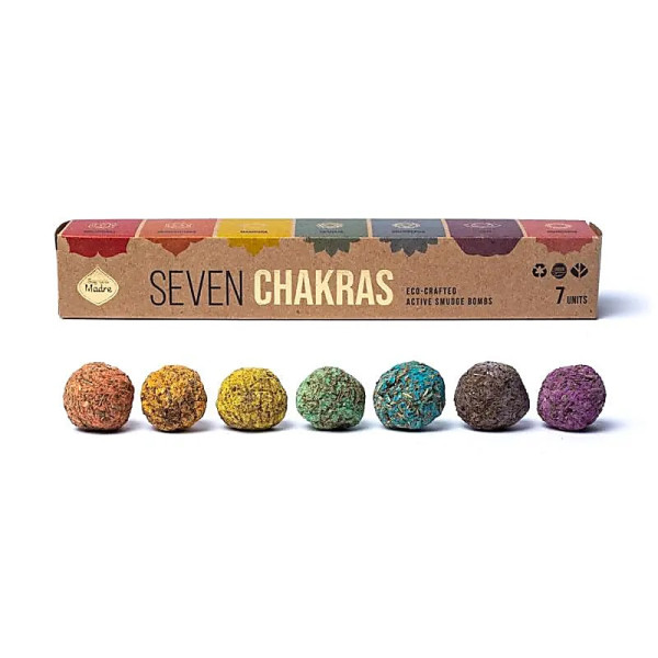 Sagrada Madre Premium 7 Chakra Smudge Bomb -- ±58g