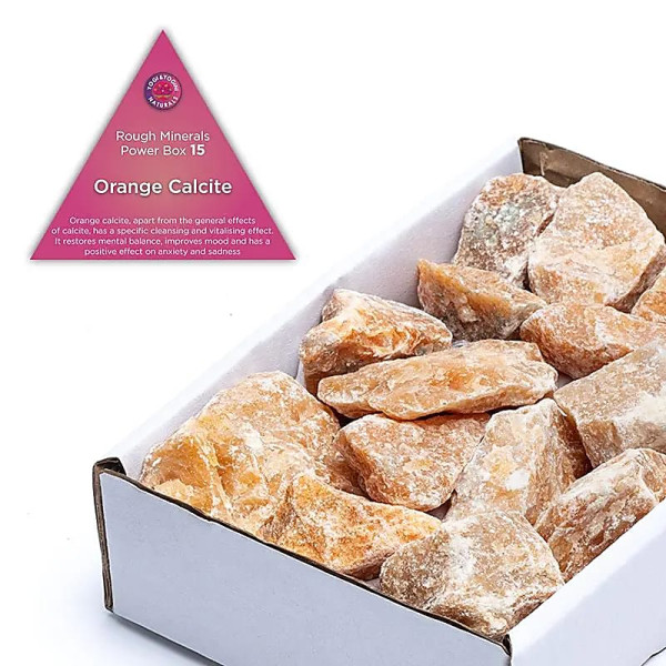 Power box 15 Calcite orange vitalisant -- ±700-900 g