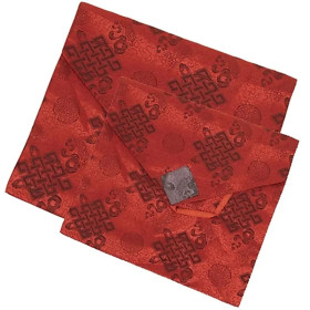 Couvre livre Brocart rouge grand modèle -- 25x27 cm