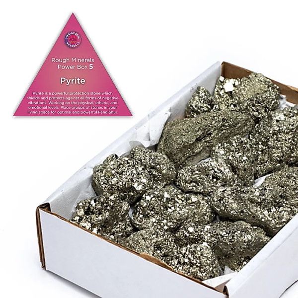 Power box 5 Pyrite équilibre & mise à terre -- ±1000-1200 g