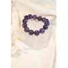 Bracelet Améthyste Perles rondes 14 mm