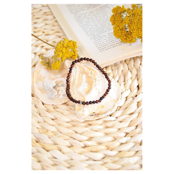 Bracelet Oeil de Taureau Perles rondes 4 mm