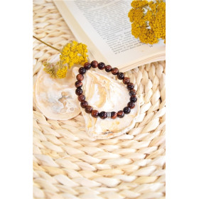 Bracelet Oeil de Taureau Perles rondes 8 mm