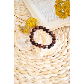 Bracelet Oeil de Taureau Perles rondes 10 mm