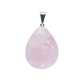 Pendentif  de quartz rose en forme de goutte -- ± 2-3 cm