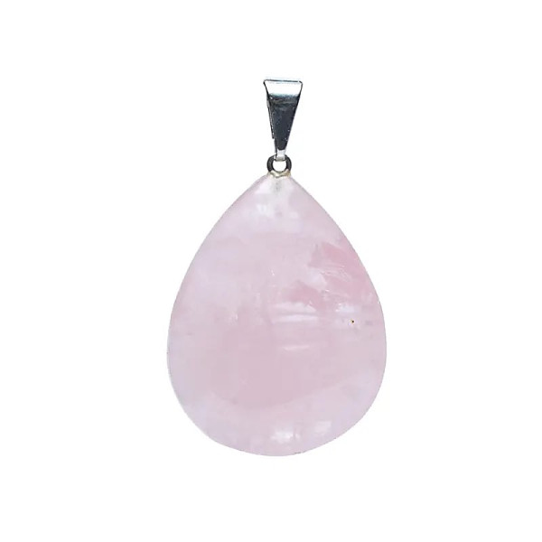 Pendentif  de quartz rose en forme de goutte -- ± 2-3 cm