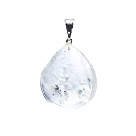 Pendentif en cristal de roche en forme de goutte -- ± 2-3 cm