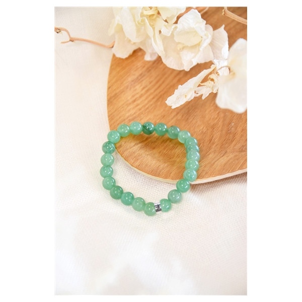 Bracelet Aventurine Verte Perles rondes 8 mm