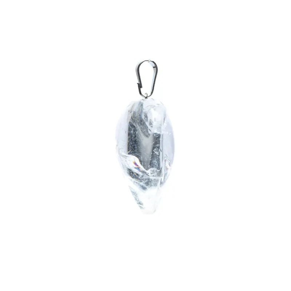 Pendentif  en cristal de roche en forme de cœur -- ± 2-3 cm