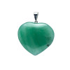 Pendentif de quartz vert en forme de cœur -- ± 2-3 cm