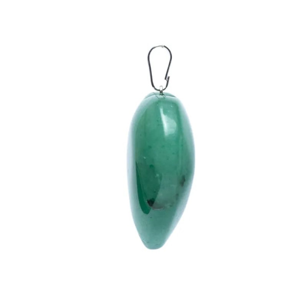 Pendentif de quartz vert en forme de cœur -- ± 2-3 cm