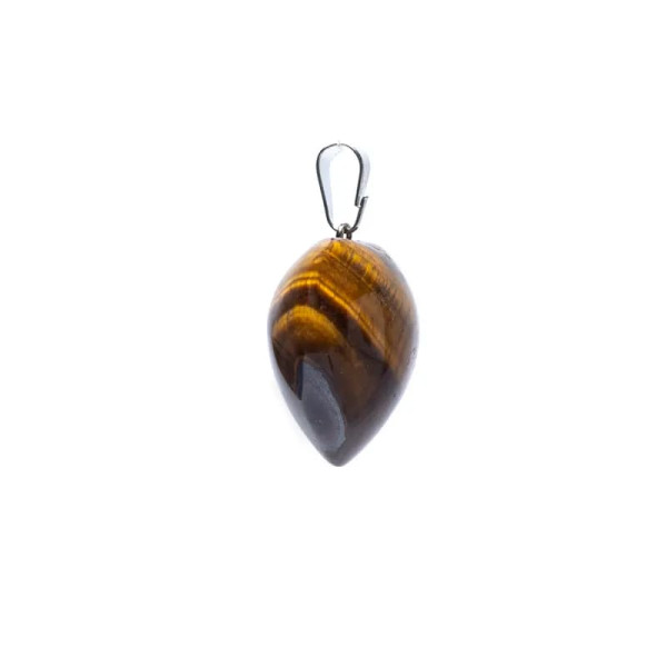 Pendentif oeil de tigre en forme de coeur -- ±2-3cm