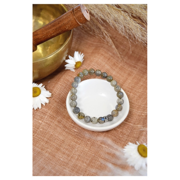 Bracelet Labradorite Perles rondes 8 mm