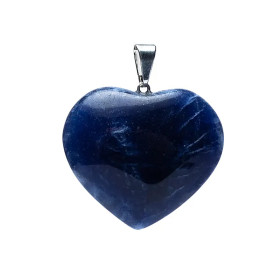 Pendentif Sodalite en forme de coeur -- ±2-3cm