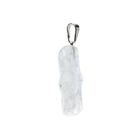 Pendentif pierre gemme cristal de roche forme fantaisie -- ±3cm