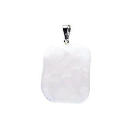 Pendentif quartz rose forme fantaisie -- ±3cm