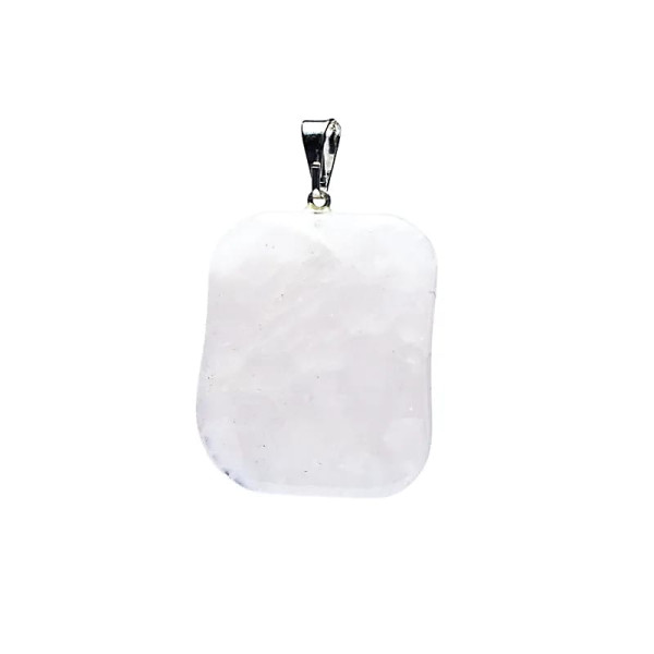 Pendentif quartz rose forme fantaisie -- ±3cm