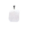 Pendentif quartz rose forme fantaisie -- ±3cm