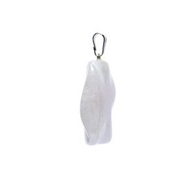 Pendentif quartz rose forme fantaisie -- ±3cm