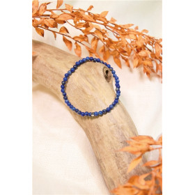 Bracelet Lapis-Lazuli Perles rondes 4 mm