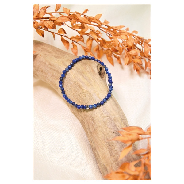 Bracelet Lapis-Lazuli Perles rondes 4 mm