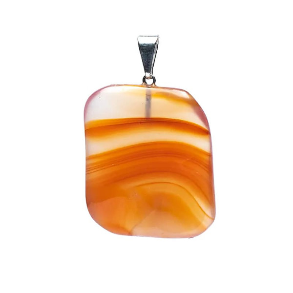 Pendentif en agate forme fantaisie -- ± 3 cm