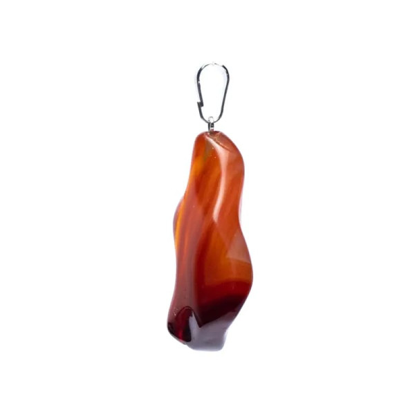 Pendentif en agate forme fantaisie -- ± 3 cm